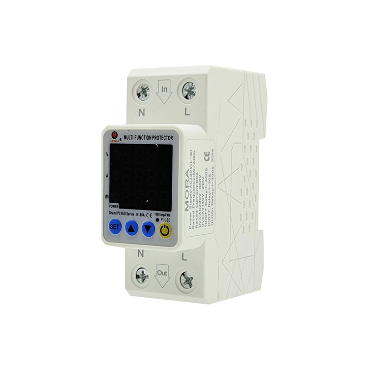 2P Auto Reconnect Voltage Protector M típusú hármas kijelző