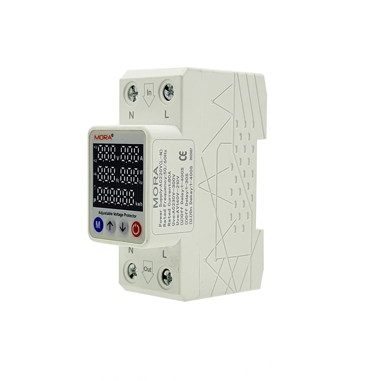 2P Smart Voltage Protector Type M Öt digitális kijelző