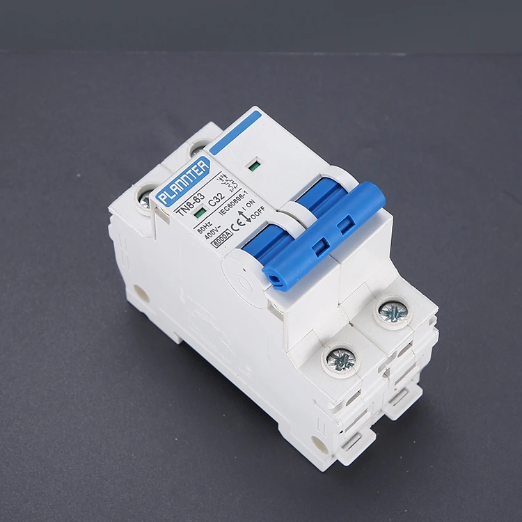 2-Pole Plastic Miniature Circuit Breaker (MCB)